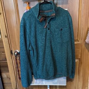 Teal Pullover Fleece Sweater